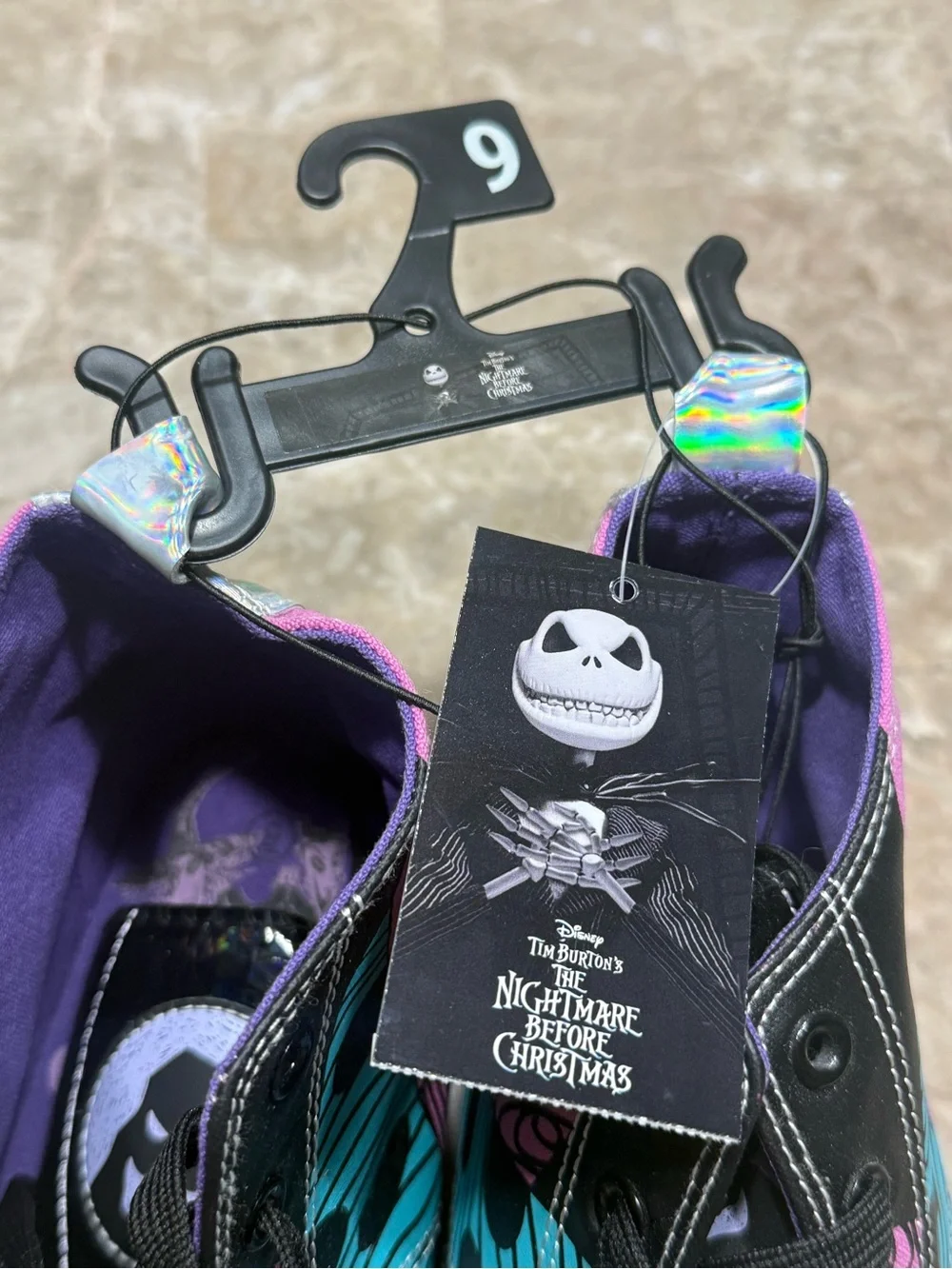 Nightmare Before Christmas Women’s High-Top Sneakers – Size 9